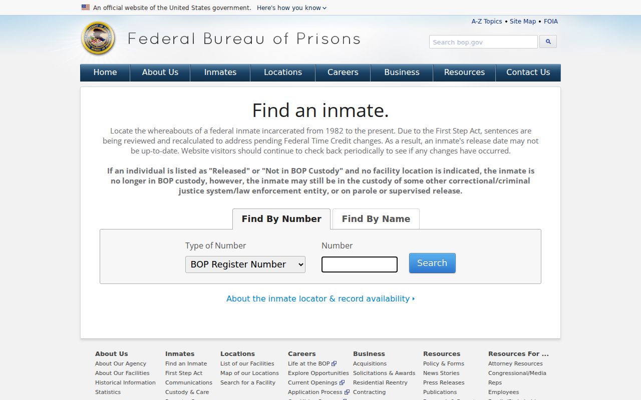Esmeralda County arrest history federal inmate locator