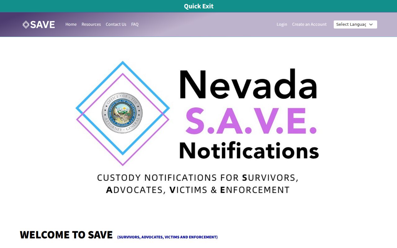 Esmeralda County arrest history Nevada SAVE custody search